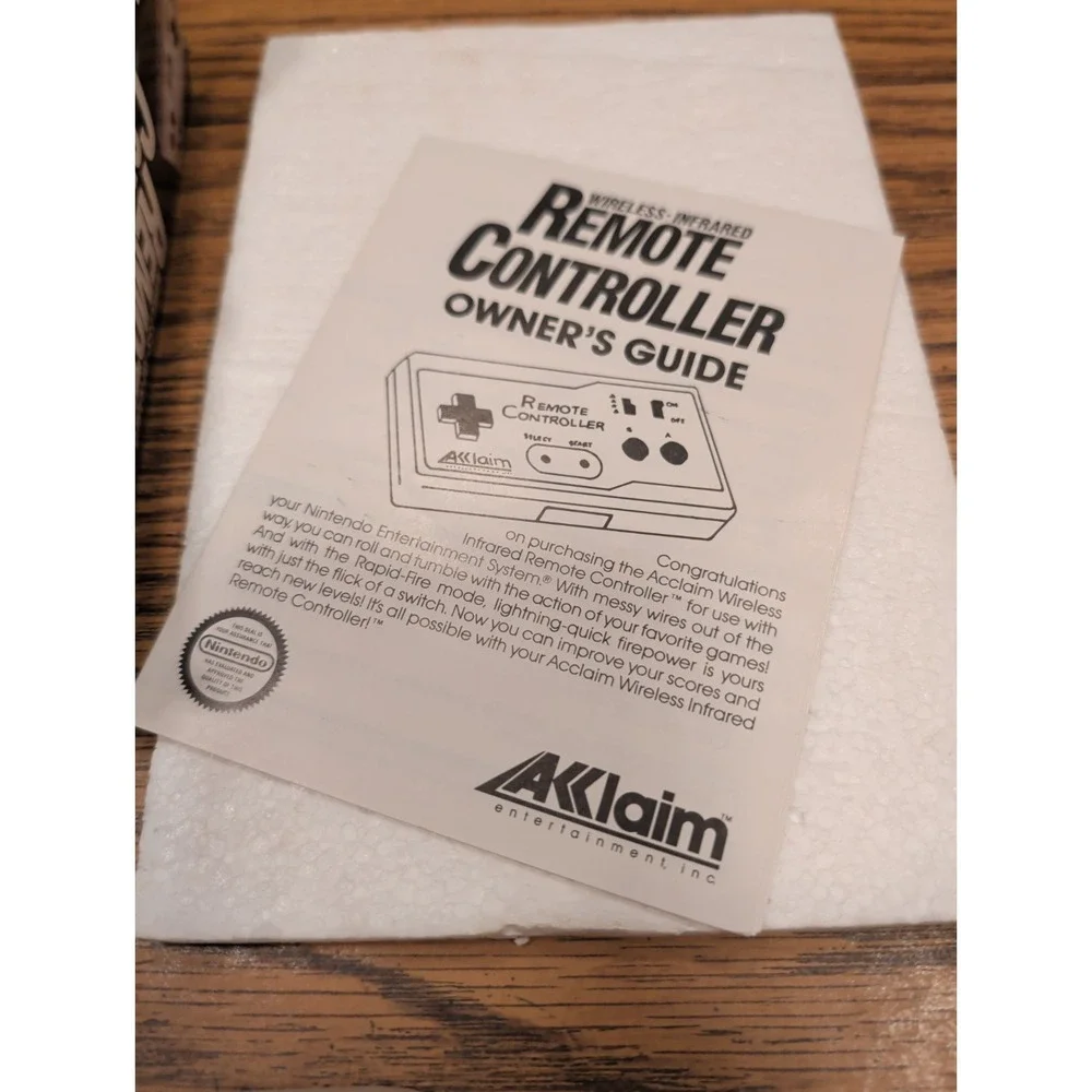 Nintendo Nes Acclaim Wireless Controller OEM Complete CIB Good Condition